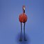 3D model flamingo bird animal