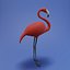 3D model flamingo bird animal