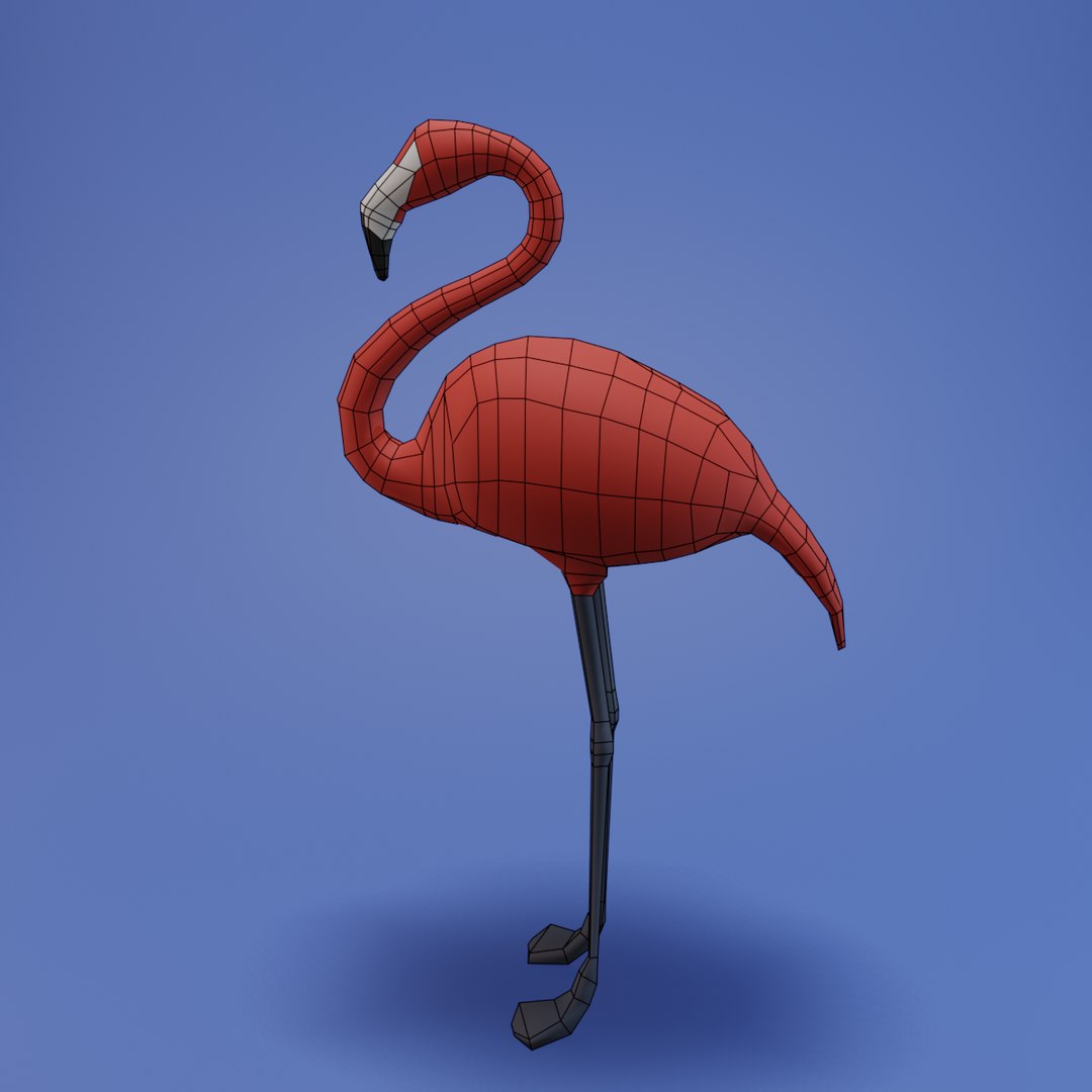 3D Model Flamingo Bird Animal - TurboSquid 1429894