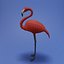 3D model flamingo bird animal