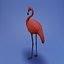 3D model flamingo bird animal