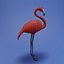 3D model flamingo bird animal