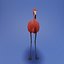 3D model flamingo bird animal