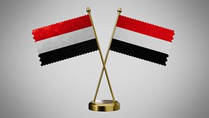 3D Table  Flag  of Yemen