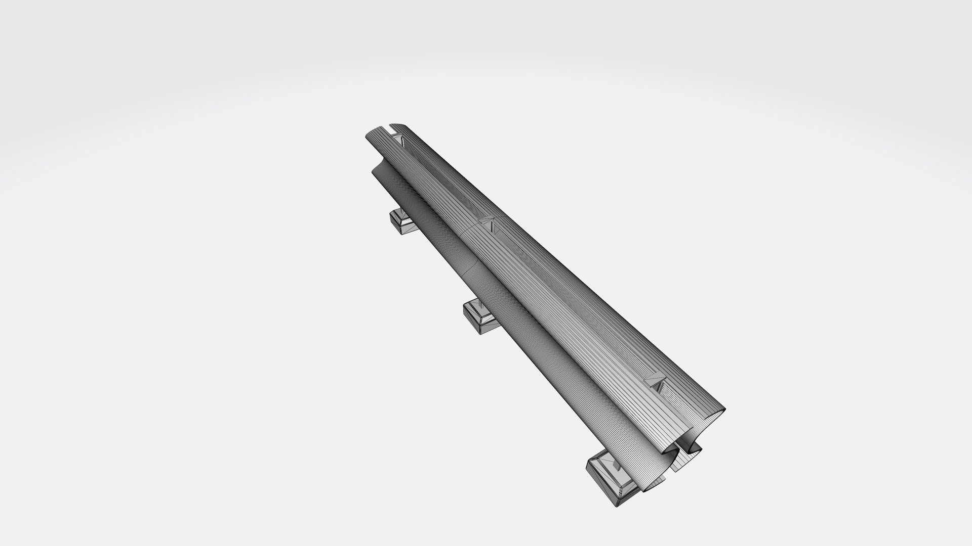 3D 3D Concrete Guardrail Model For Games And Animation Model ...