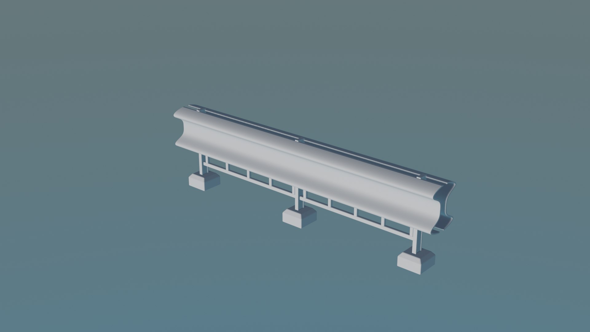 3D 3D Concrete Guardrail Model For Games And Animation Model ...