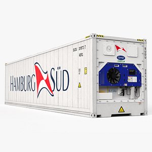 3D 40feet HAMBURG SUD Container Reefer CARRIER