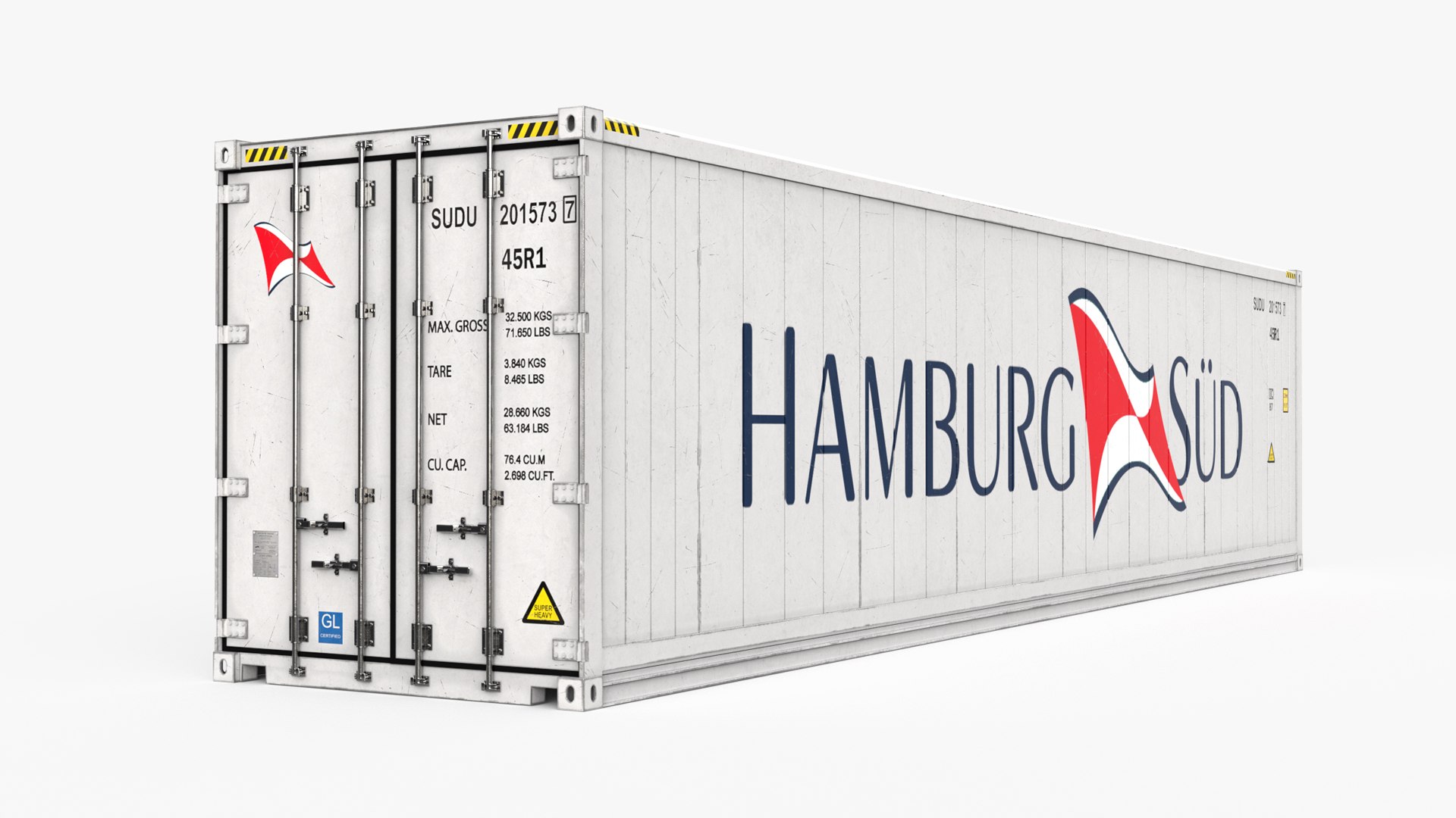 3D 40feet HAMBURG SUD Container Reefer CARRIER - TurboSquid 2140284