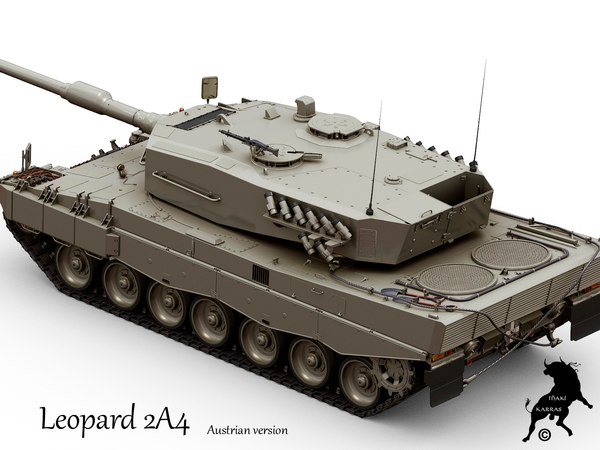 leopard 2a4 tank version 3d model