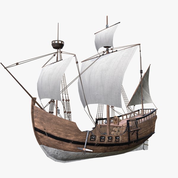 3D model caravel ship