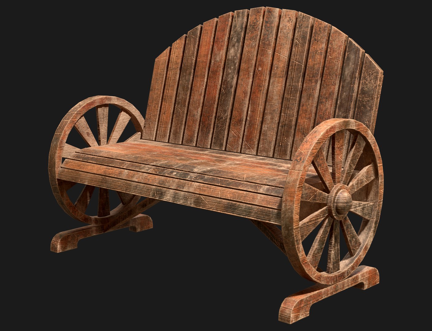 3D Garden Bench 2-Old Version Model - TurboSquid 2308177