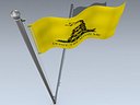 american flag 3d model