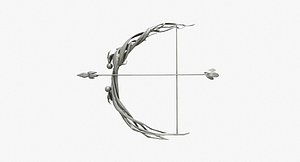 3d fantasy weapon - bow model