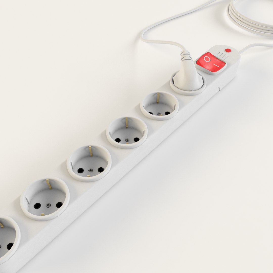 Plug Extension Multiplug 3d 3ds