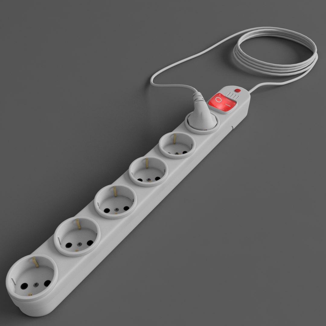 Plug Extension Multiplug 3d 3ds