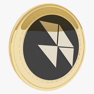 Dinero DIN Cryptocurrency Gold Coin 3D
