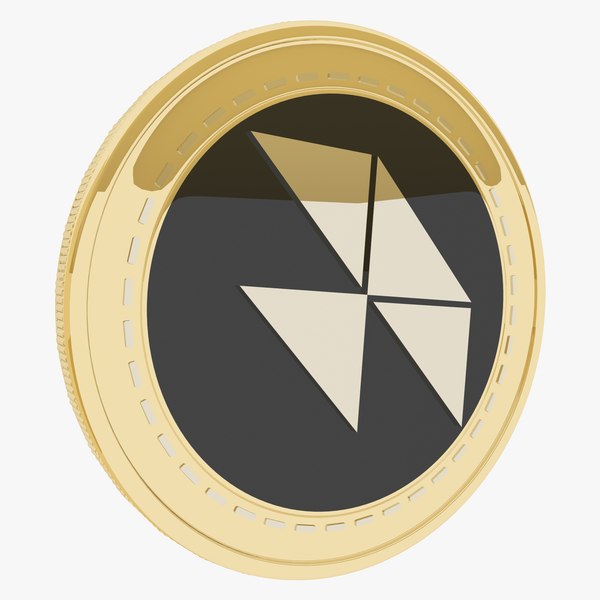 Dinero DIN Cryptocurrency Gold Coin 3D