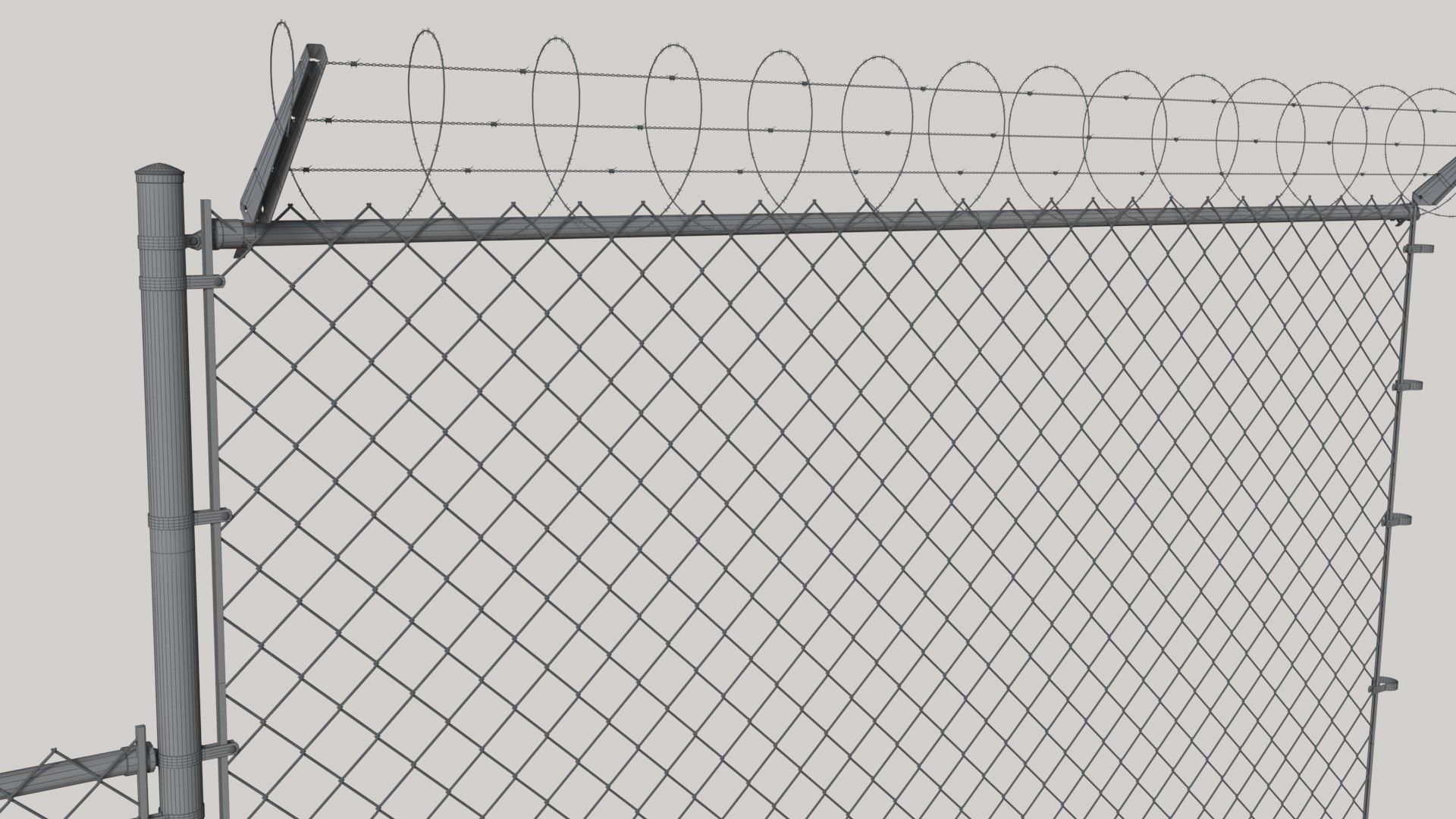 3D Chain Link Fencing Kit TurboSquid 2046121