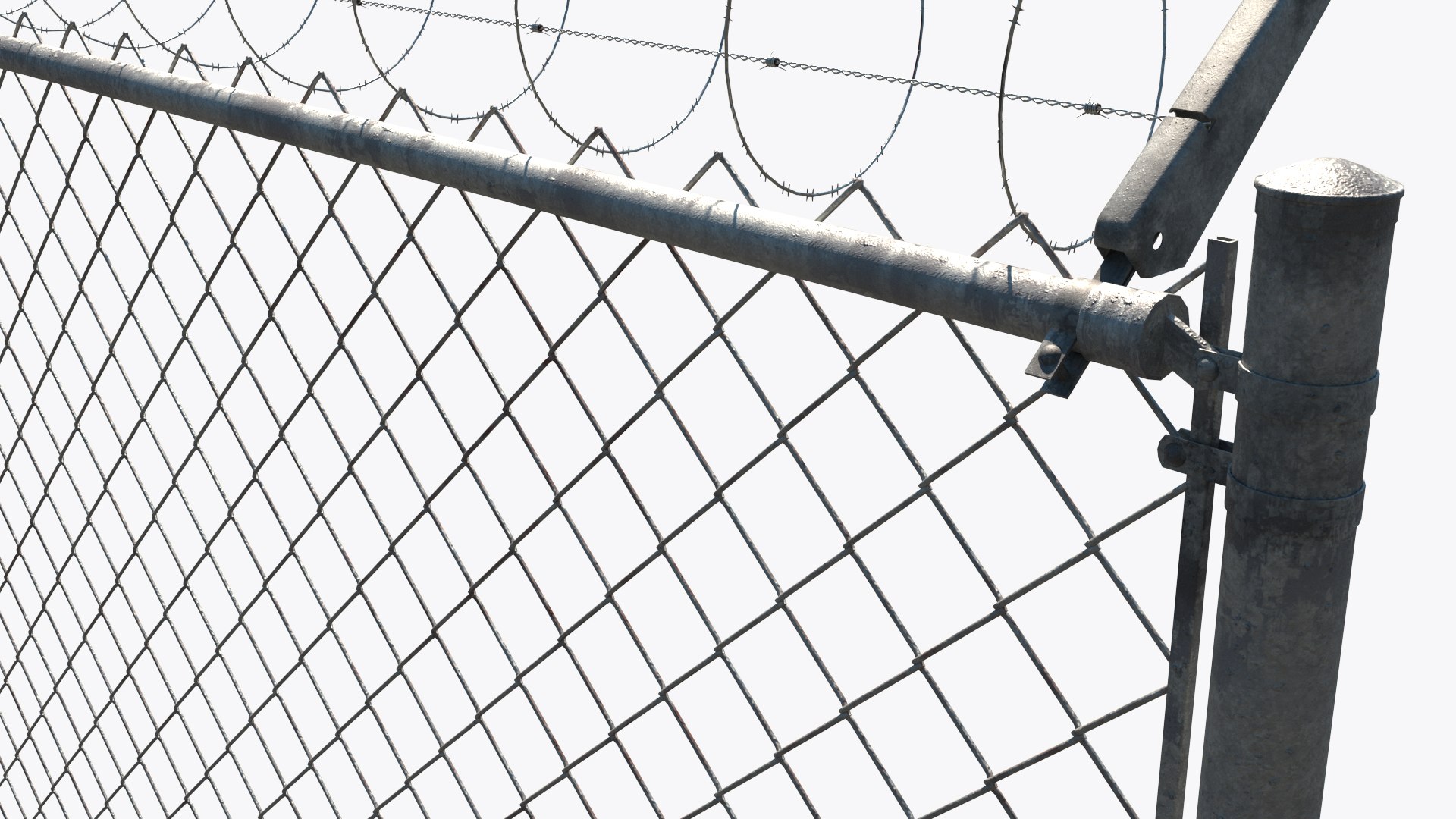 3D Chain Link Fencing Kit TurboSquid 2046121