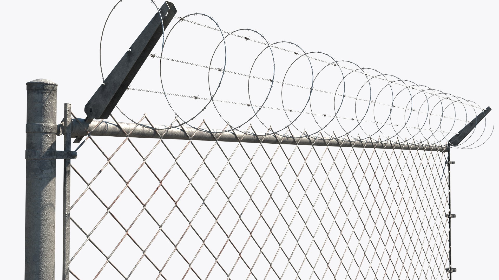 3D Chain Link Fencing Kit TurboSquid 2046121