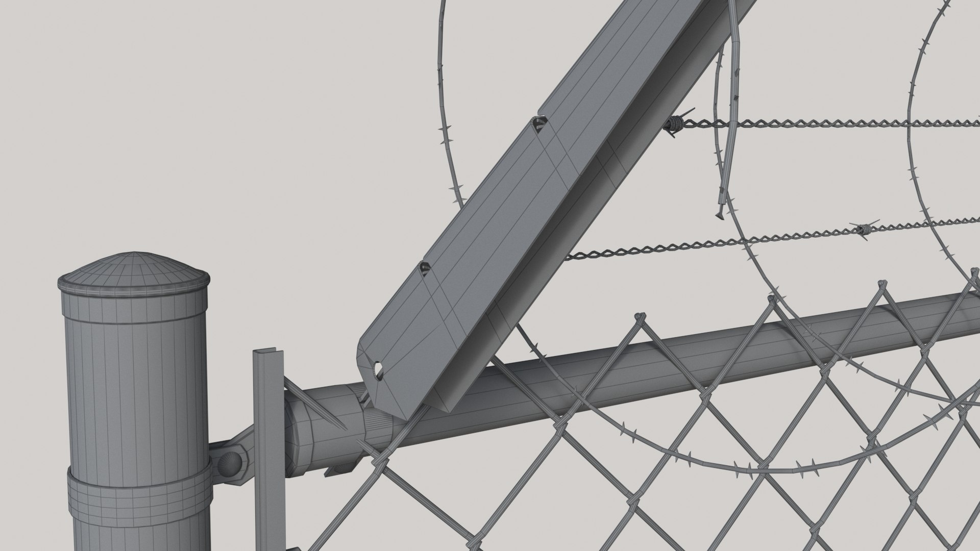 3D Chain Link Fencing Kit TurboSquid 2046121