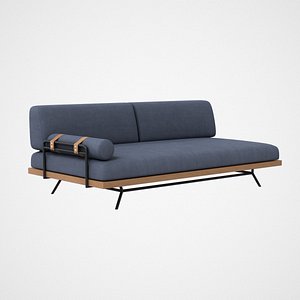 3D Helvey Sleeper Sofa Bed blue