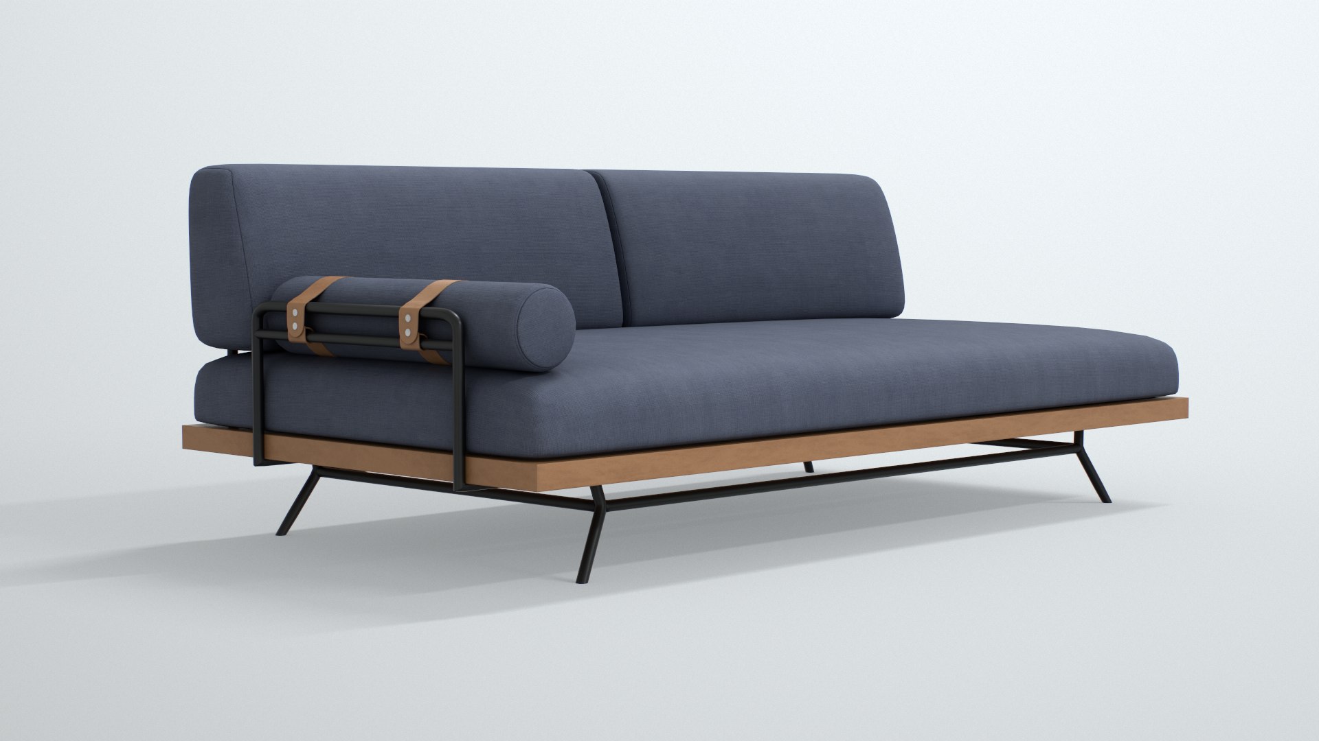 3D Helvey Sleeper Sofa Bed Blue TurboSquid 1754328