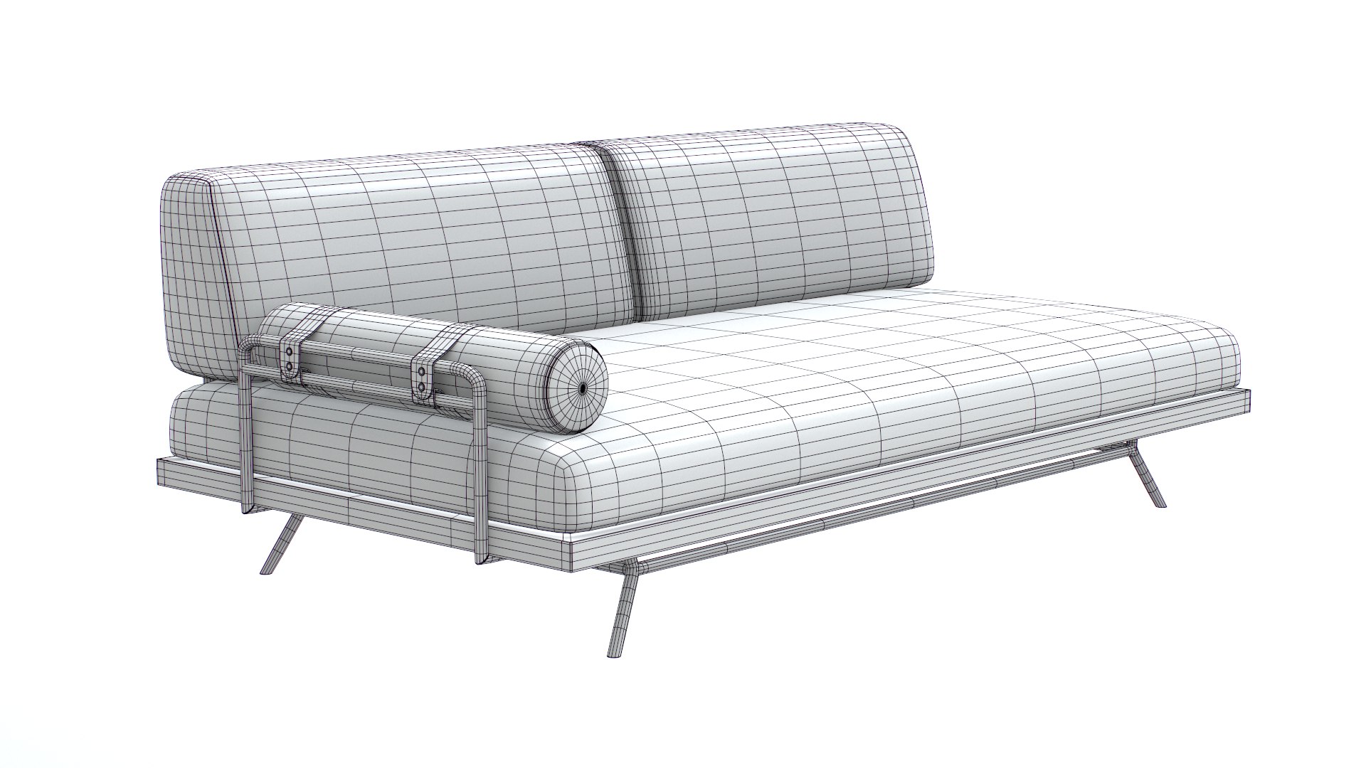 3D Helvey Sleeper Sofa Bed Blue TurboSquid 1754328