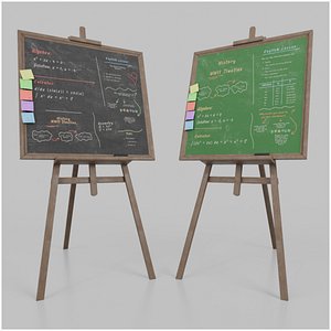 3D Compact Square Duo  - Customizable Standing Writing Board Set