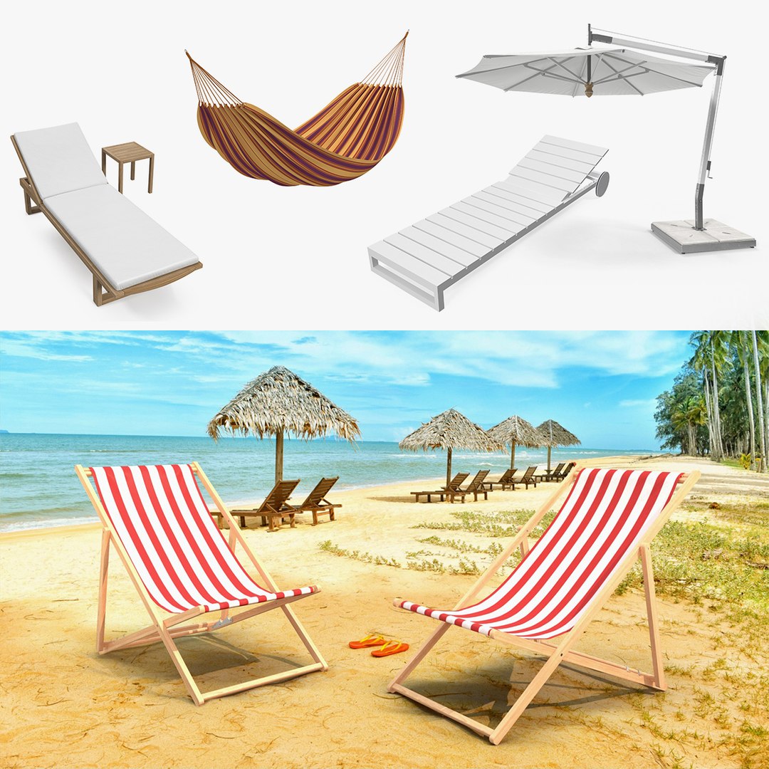 Garden Furniture Collection 3D model preview