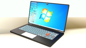 3D laptop design model