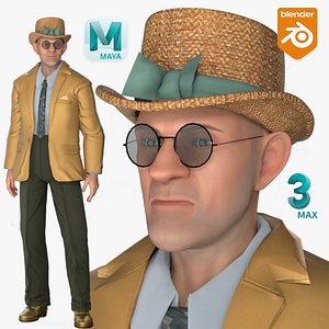 3D Cartoon Man-A Rigged 3D Model model