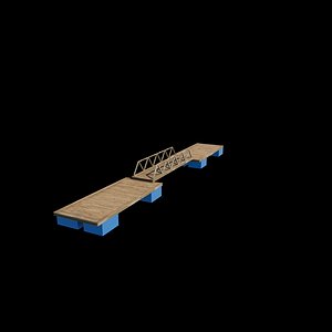 floating dock 3D model model