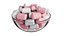 Miski szklane z pianką marshmallow