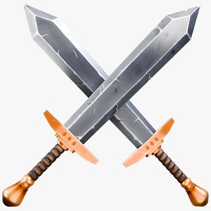 Stylized Hand Painted Sword
