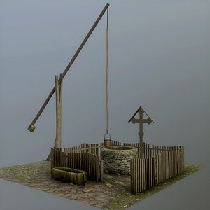 Rustic Fountain Well Environment