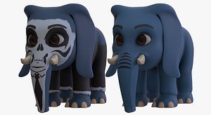 3D cartoon elephant - boy