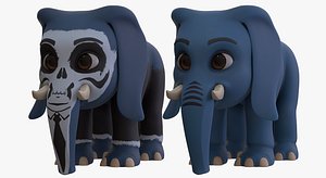Cartoon Elephant Boy (with two paint)