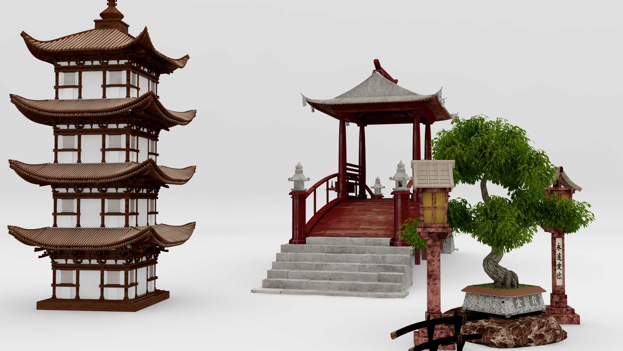 3D Japanese Pack model - TurboSquid 1726929