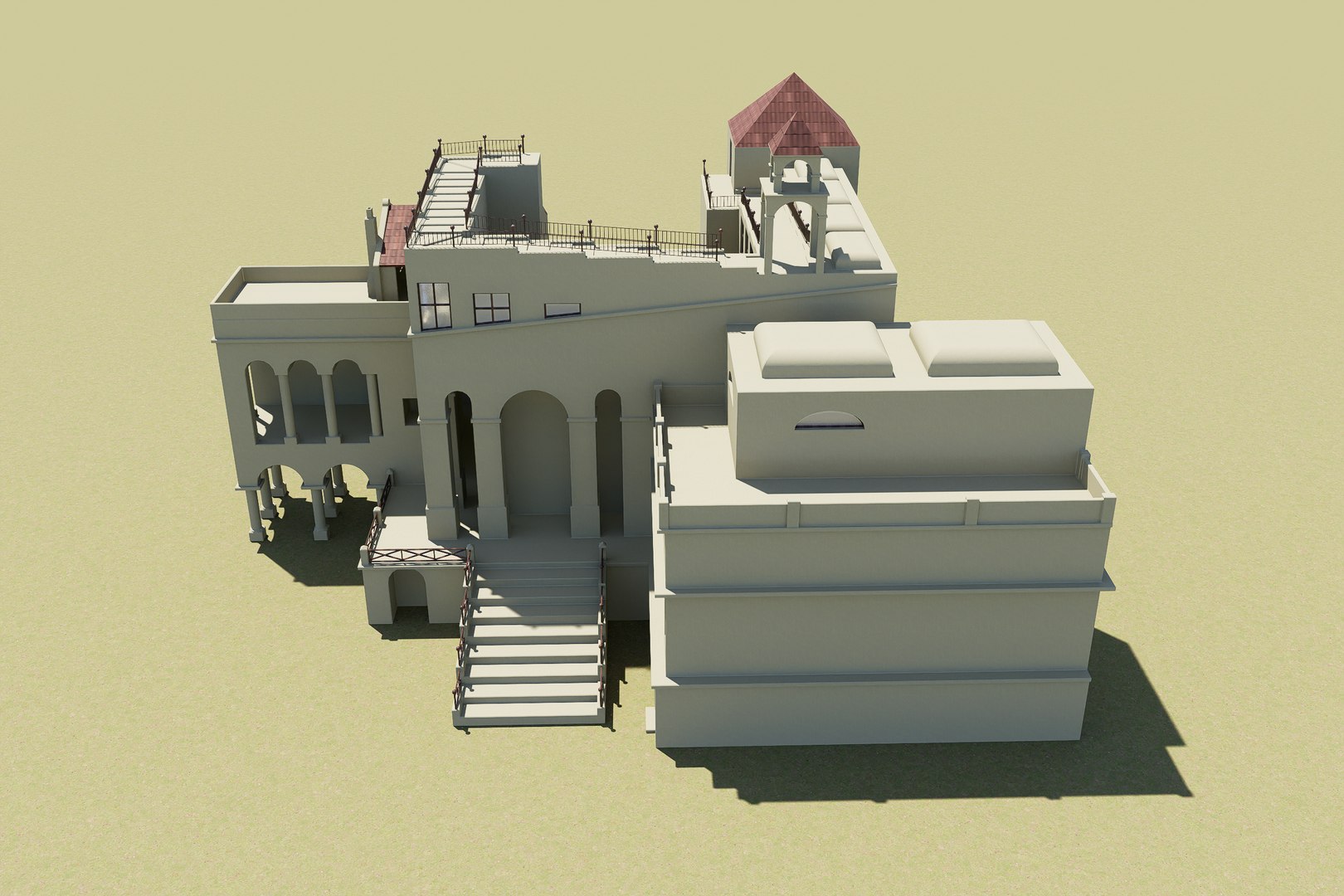 3D Low Detail Historical Building - TurboSquid 2308230