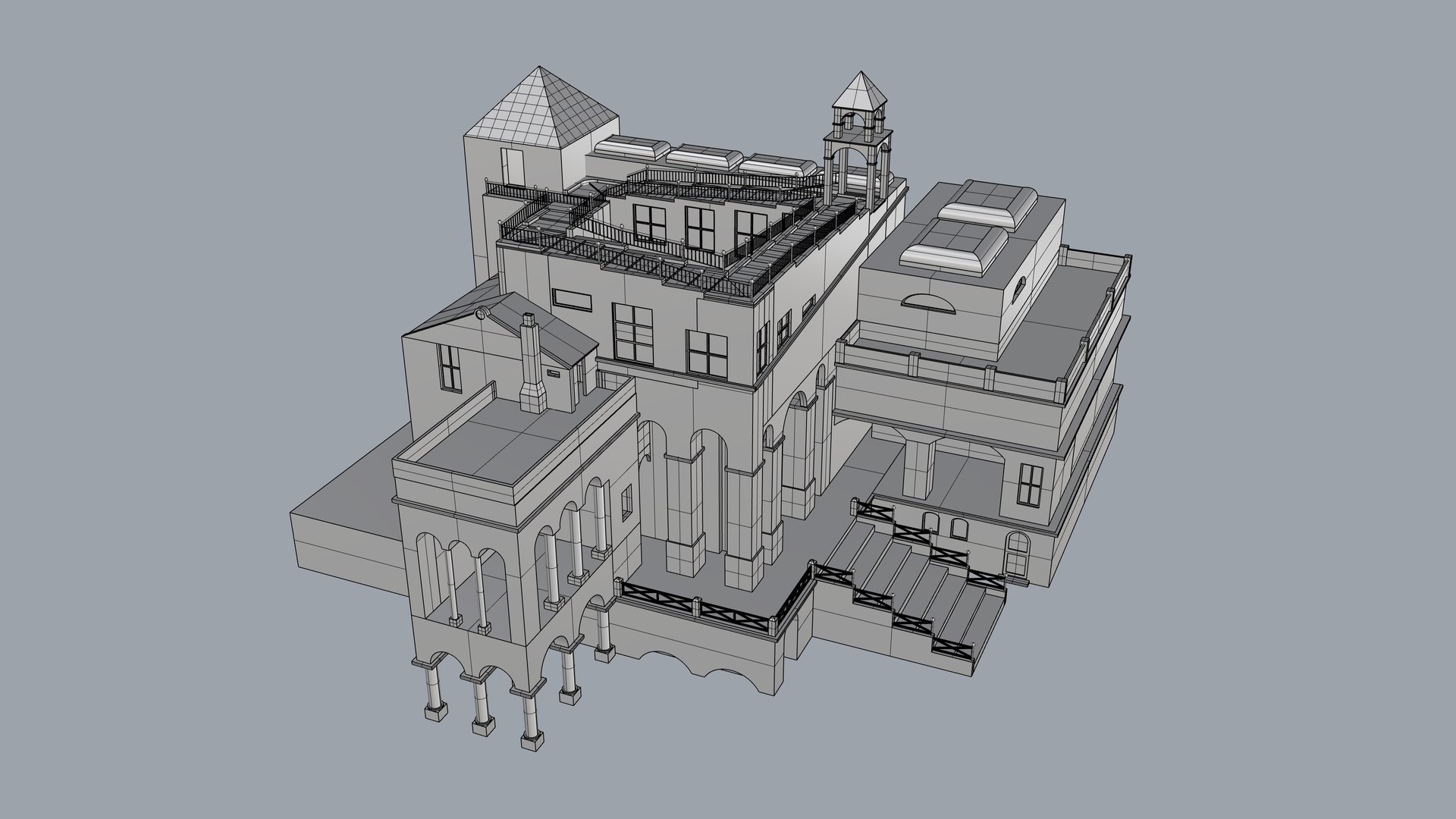 3D Low Detail Historical Building - TurboSquid 2308230
