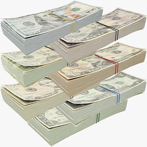 Dollars Bills Stacks Collection V1