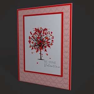 Valentines Heart Tree Card 3D