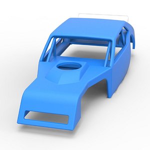3D Shell of Vintage Asphalt Modified stock car V1 Scale 1 to 25