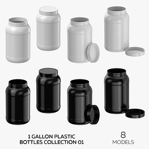 1 Gallon Plastic Bottles Collection 01 - 8 Models 3D model