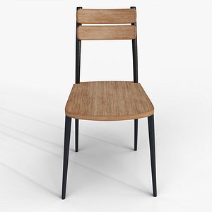 3D model Modern Wooden Dining Chair