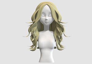 3D Wavy Female Hairstyle