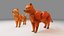 Modello 3D low-poly del robot fantascientifico Iron Cat.