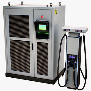 3D EV Charging Station Zhong PBR