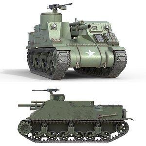 M7 Priest Howitzer 3D model